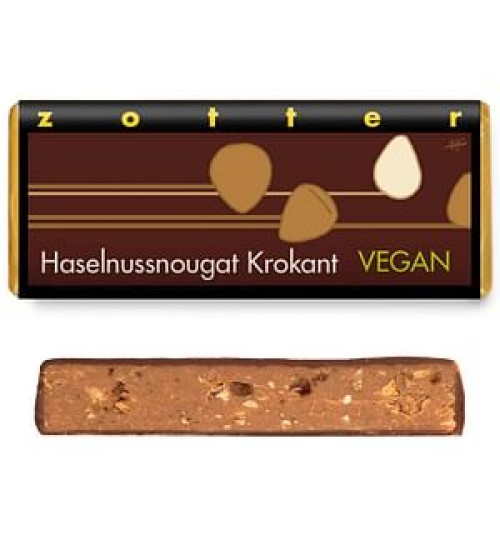 Vegan, täidisega šokolaad "Haselnussnougat krokant"