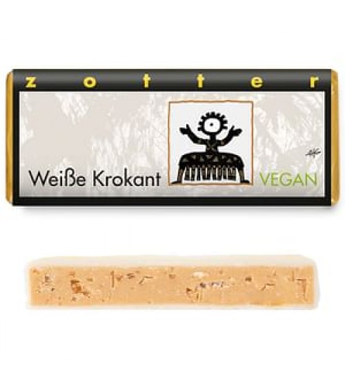 Vegan, täidisega šokolaad "White Brittle"